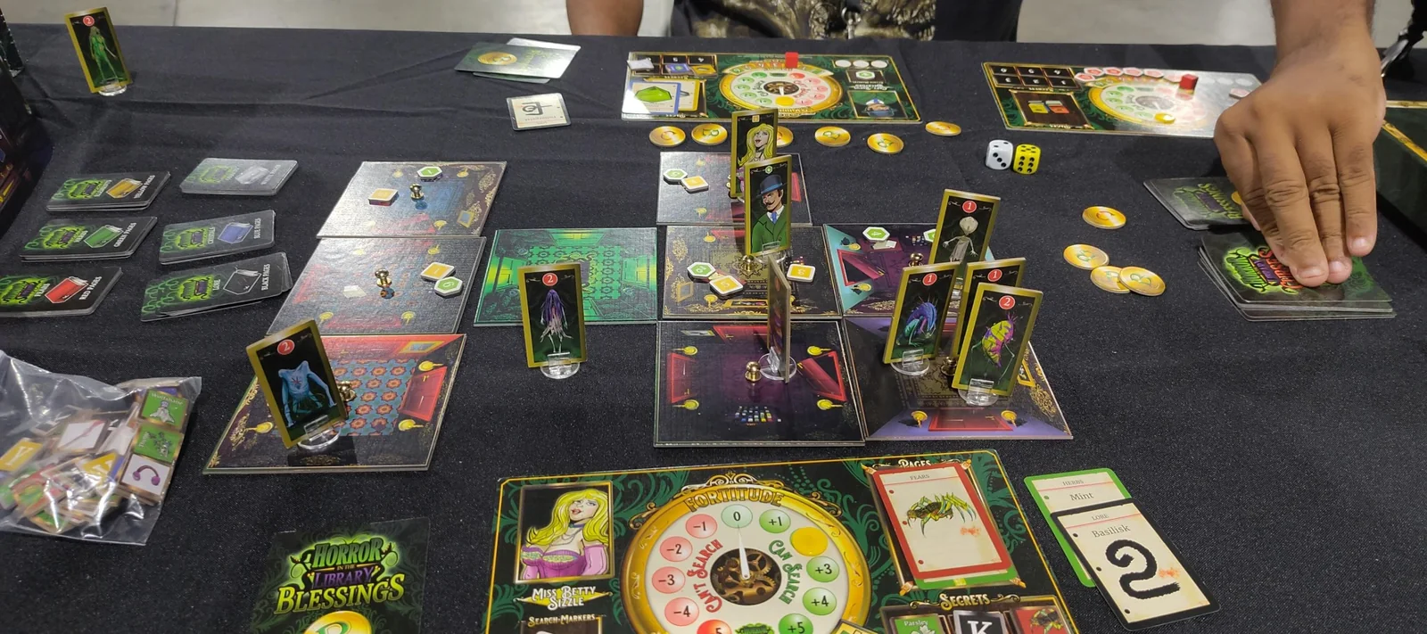 Players testing Horror in the Library at a public event